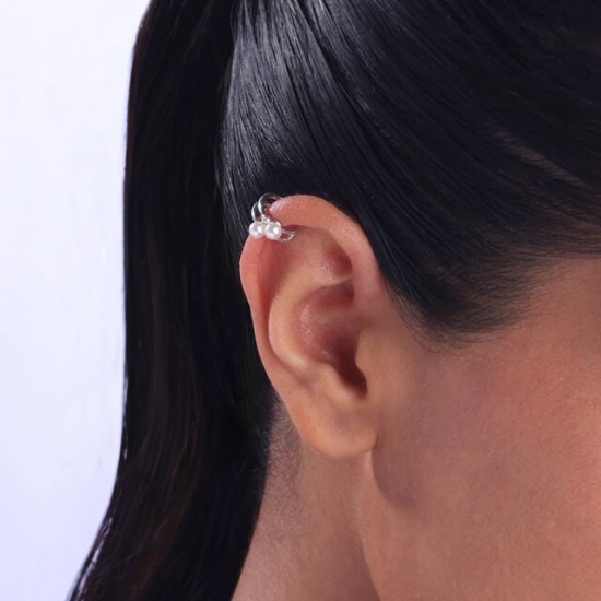 Duo Glow Silver Hoop Earrings