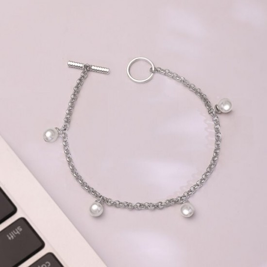 Bubbly Chic Silver Bracelet