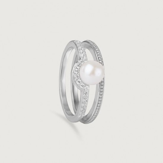 Halo Arc Silver Ring